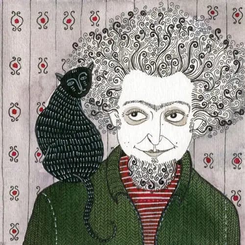 Georges Perec and Cat. Drawing